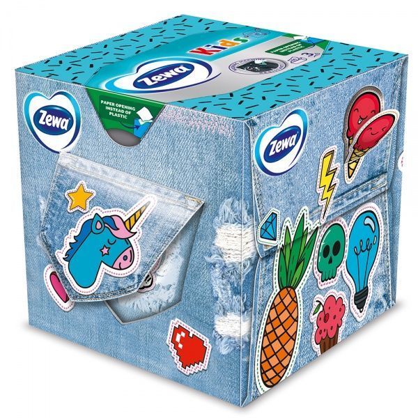 Серветки космет. Zewa Zoo Box, 3ш, 60шт.