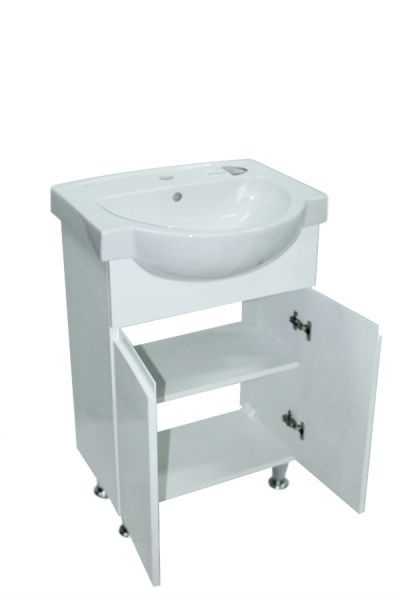 Тумба ХАСТ Лацио с умывальником Freja 55 Kolo (2 фасада) белая