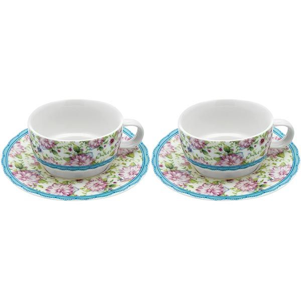 Набір кружок Хризантема з блюдцями 2 шт