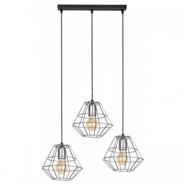 Подвес TK Lighting Diamond 3x60 Вт E27 хром/черный 772 