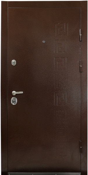Двері вхідні Міністерство дверей КУ-Орнамент дуб темний 2050x960 мм праві