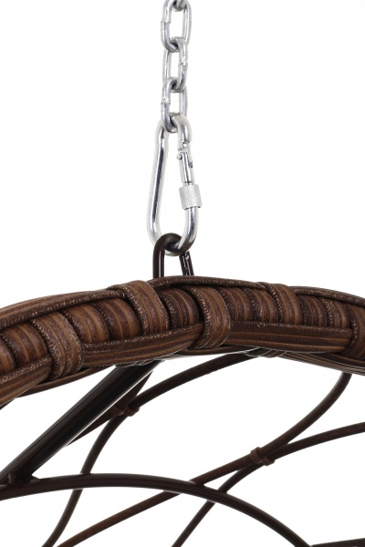 Кресло-кокон Сфера Люкс трио плетение рональд темное дерево