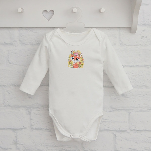 Боди детское для девочки Blanka Лисичка р.68 белый 110142 