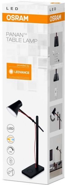 Настольная лампа офисная Osram Panan Alu USB 6.5 Вт черный 
