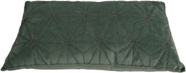 Подушка декоративна Модерн 30x50 см зелений із чорним La Nuit 