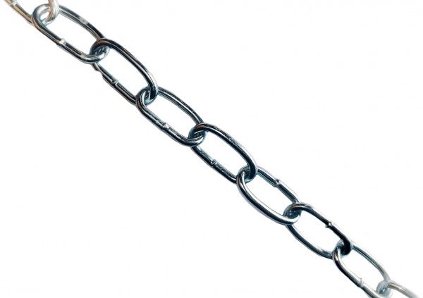 Цепь длиннозвеньевая 4 мм 1 м оцинкованная