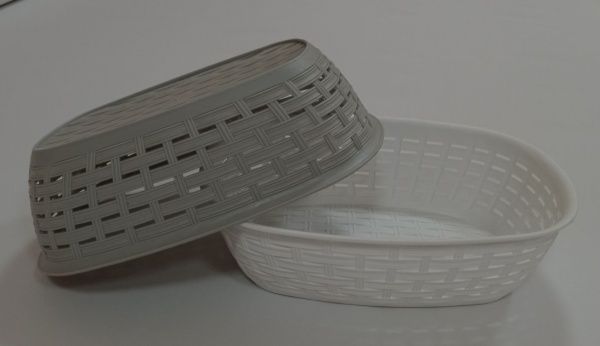 Корзинка плетеная 25,5x18,5x7,5 см белая Plastic's Craft