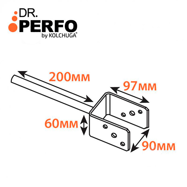 Опора колони 90x60x97мм 4мм 