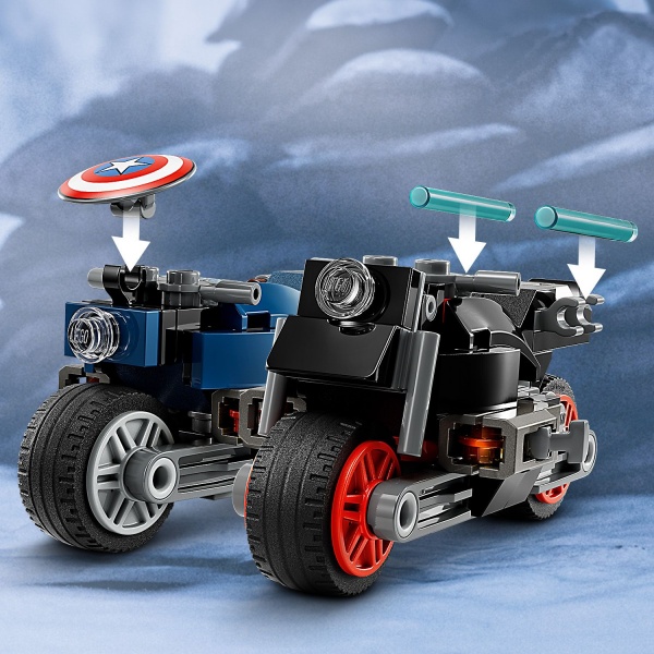 Конструктор LEGO Super Heroes Marvel Мотоцикли Чорної Вдови й Капітана Америка 76260