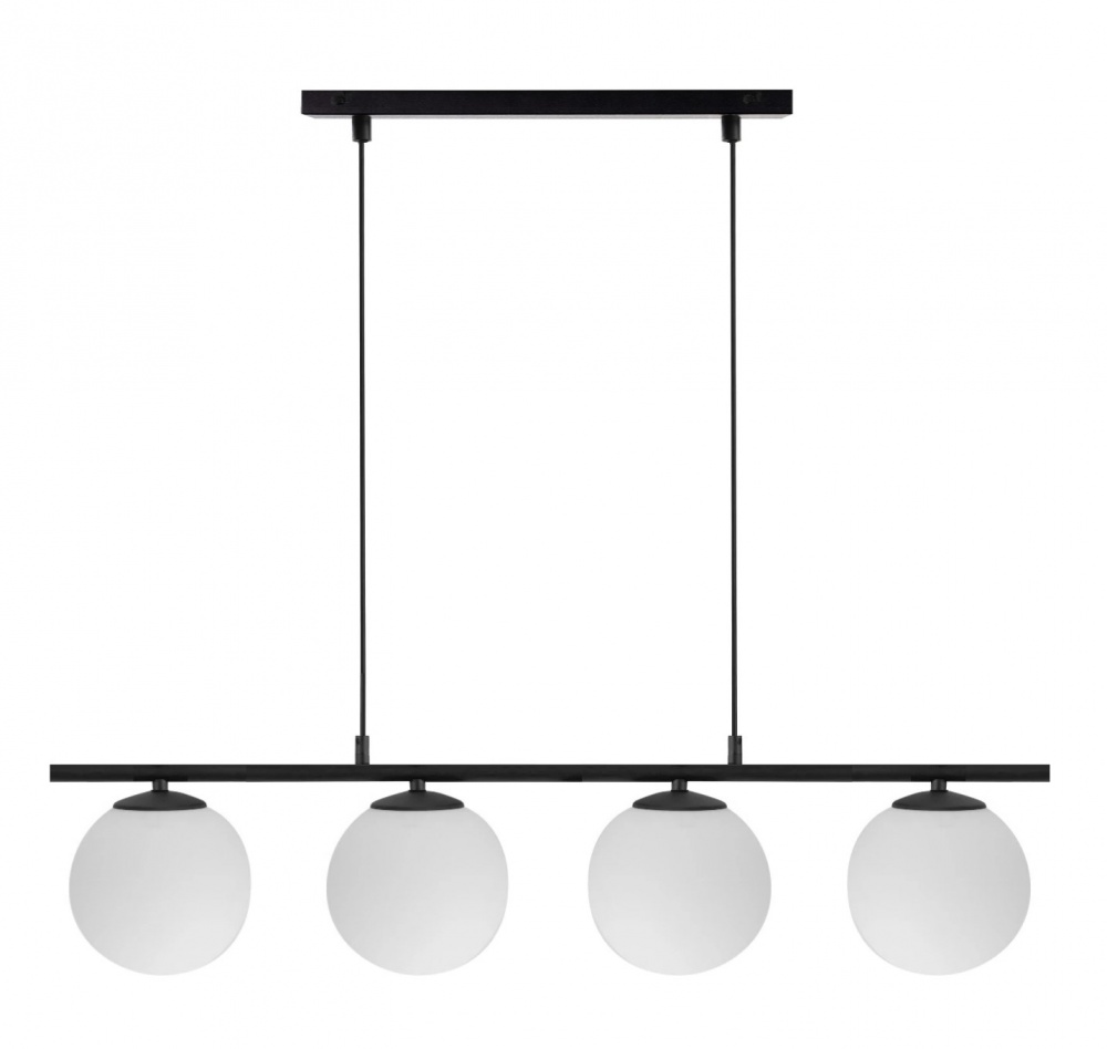 Люстра підвісна Геотон MILK-4PD 4x40 Вт E27 чорно-білий 49660