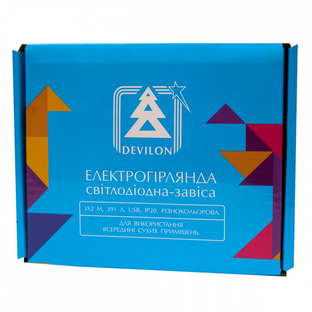 Электрогирлянда светодиодная Девилон Занавес светодиодная (LED) 300 ламп (720971)