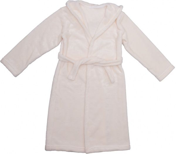 Халат детский Україна с капюшоном р.146 белый 