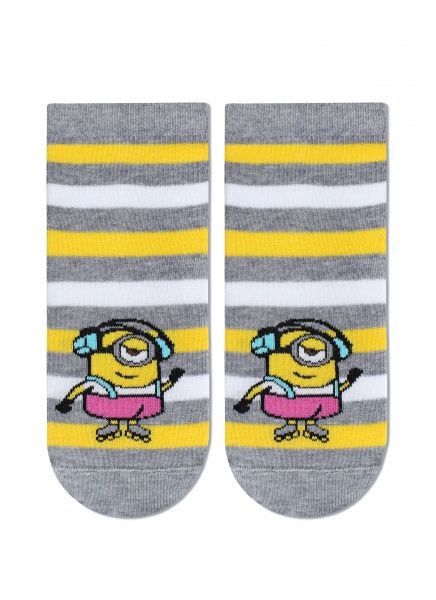 Носки детские Брестские 3095 Minions (укороченные) 708 р.11-12 серый меланж 