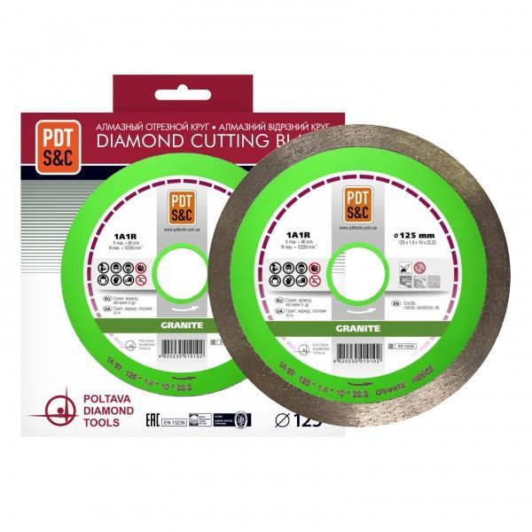 Диск алмазний відрізний PDT 1A1R-125 Granite 125x1,4x22,2 граніт 820200CGRu