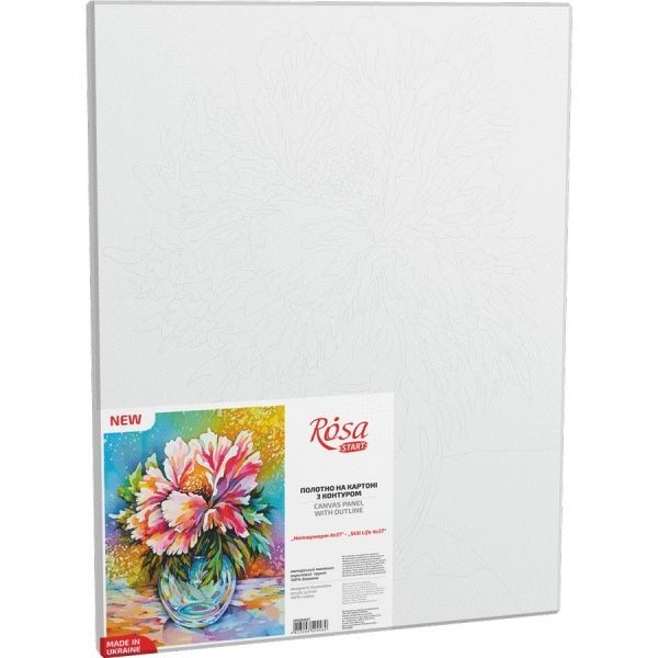 Полотно на картоні з контуром Натюрморт№37 30х40 см Rosa Start 