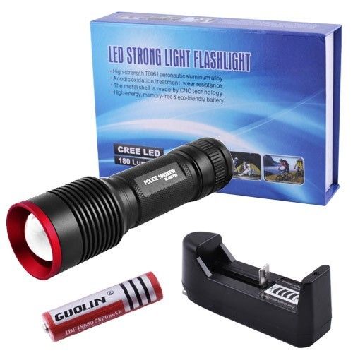 Фонарик Bailong Police 868-HP50 черный с зеленым