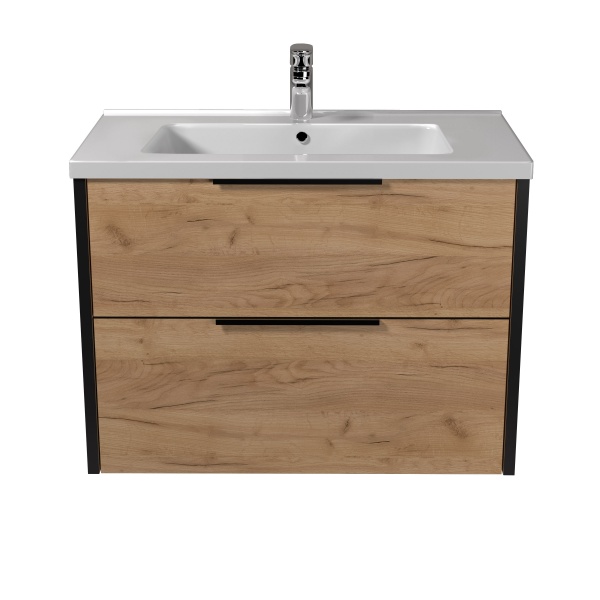 Тумба подвесная Мойдодыр Line Craft 80-А с умывальником Rodeo 80