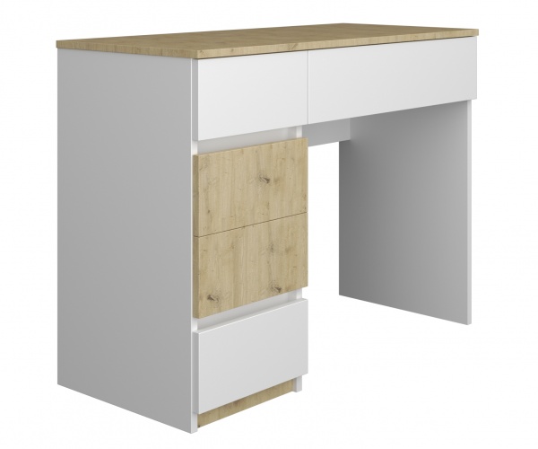 Столик туалетный SOKME Лаура белый/дуб артисан (00000103457) 