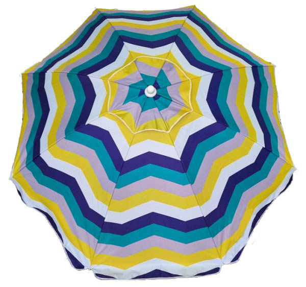 Зонтик пляжный Indigo D2 м полоска голубовато-желтый