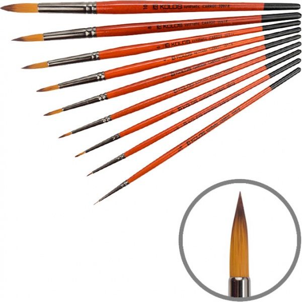 Кисточка Carrot 1097R №4 к.р. синтетика круглая Kolos 