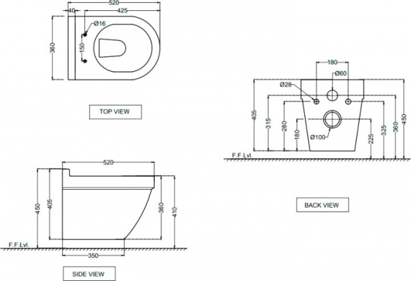Унитаз подвесной Jaquar Solo Rimless SLS-WHT-6953UFBI с сидением Slim Soft Close