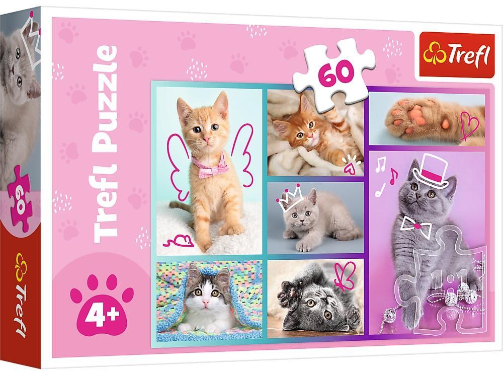 Набор пазлов Trefl (30 + 60 элементов) Принцессы и Милые кошки 18267/17373