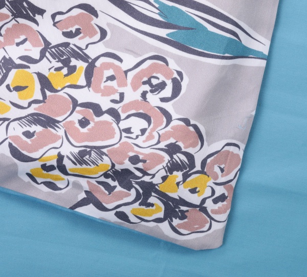 Комплект постільної білизни Leiria сімейний блакитний із малюнком Lameirinho 