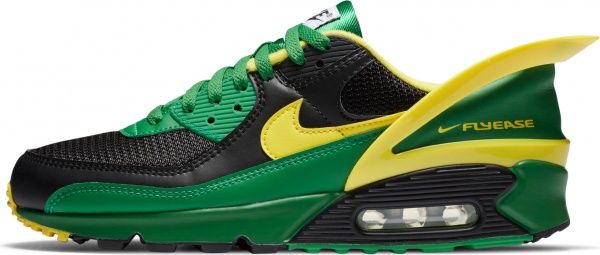 Кроссовки Nike Air Max 90 FlyEase CZ4270-001 р.US 9 черно-зеленый