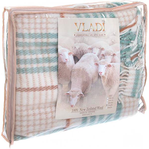 Плед вовняний Vladi Комфорт 170x210 см