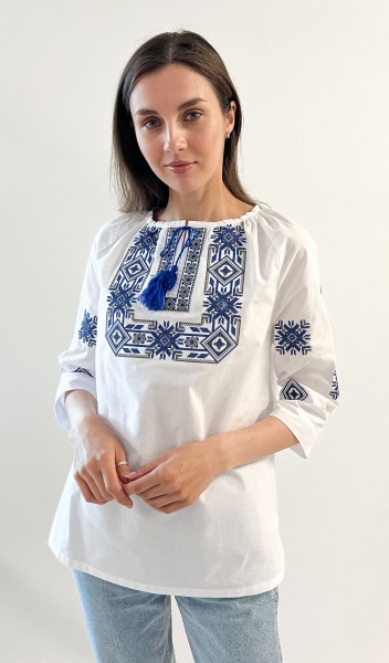 Блуза Едельвіка 38-22/09 орнамент синій р. M 