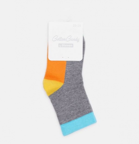 Носки детские для мальчиков Steven 138271 р. 23-25 серый меланж 