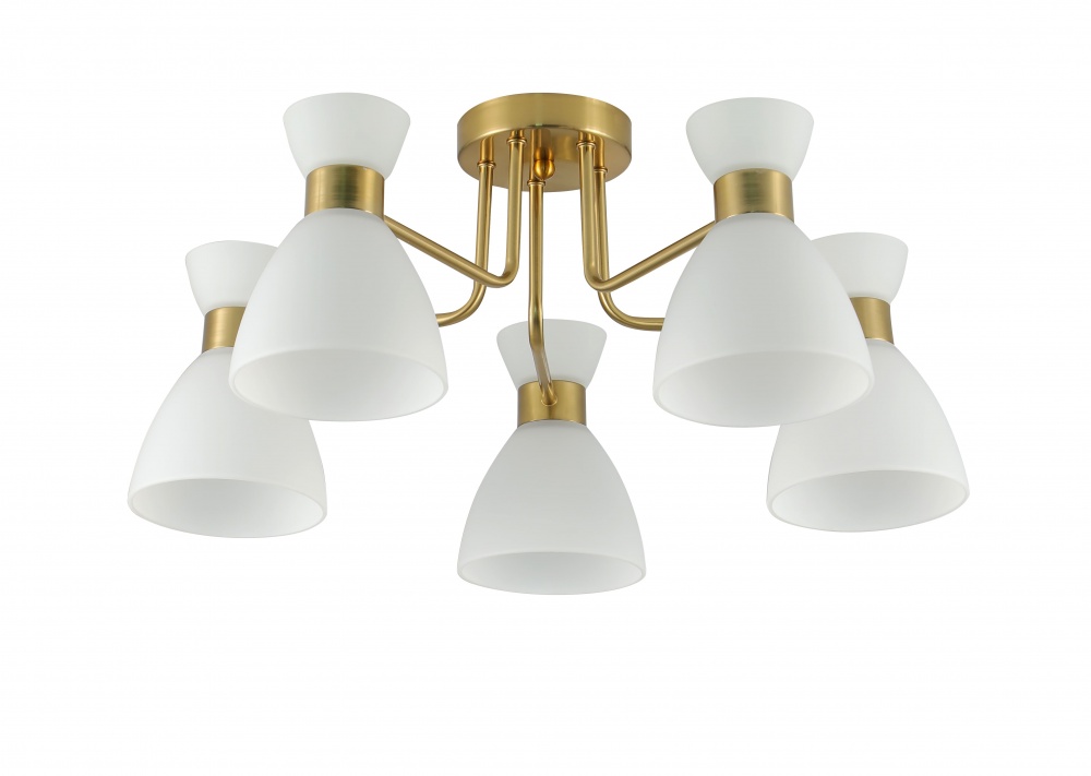 Люстра Sensio Gavr 5x40 Вт E27 бело-золотистый LS-07304/5WG-E2740W