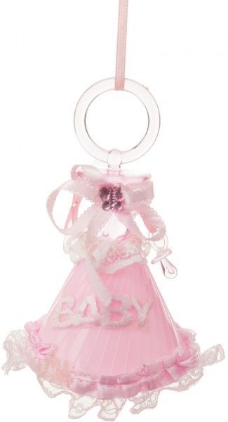 Підвіска Дзвіночок великий рожевий 11 см Т-3734  