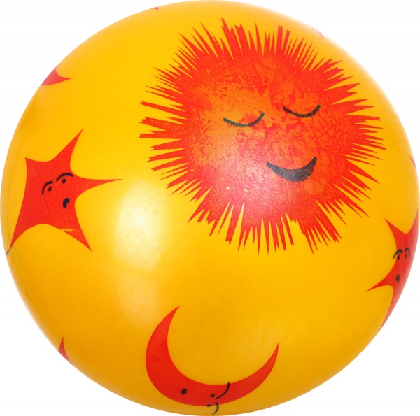 Мяч TCL Звездочки 23 см золотой с красным 