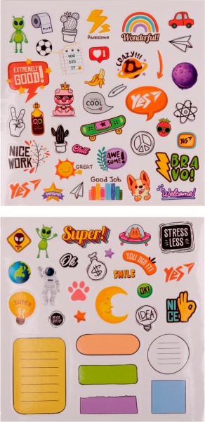 Органайзер настольный My story crystal пластик 5 предметов с наклейками YES