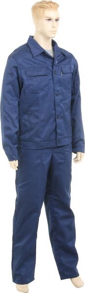 Костюм рабочий Торнадо Евро (куртка и полукомбинезон) рост 3/4 р. 60-62 синий