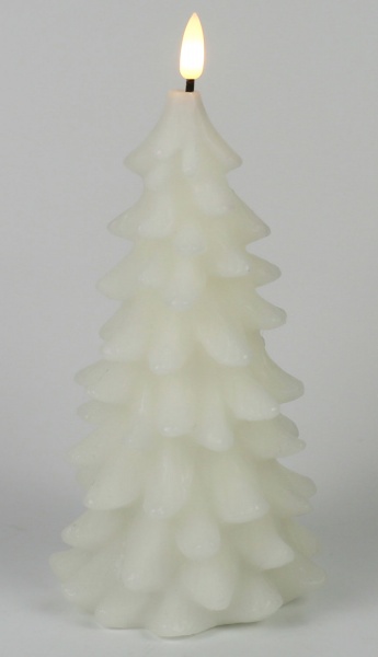 Свеча светодиодная Елочка 10,5х23 см белый C5615 