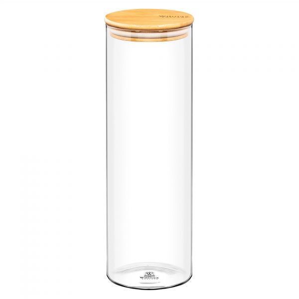 Банка для сыпучих с бамбуковой крышкой 2 л Thermo WL-888510/A Wilmax