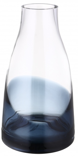 Ваза скляна Wrzesniak Glassworks Яншо 34 см темно-синя 