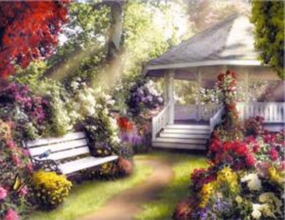 Картина стразами на подрамнике Уютный уголок 40x50 см 188571 Діамантові ручки 