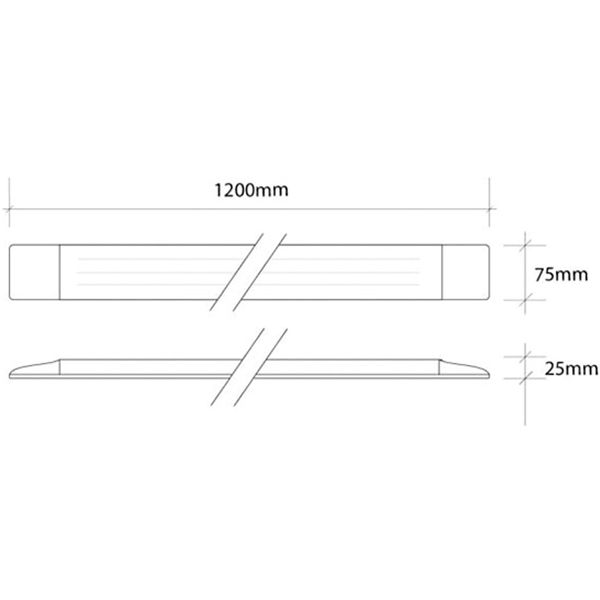 Світильник лінійний Светкомплект LF-AL 012 LED 36 Вт 4500 К білий 