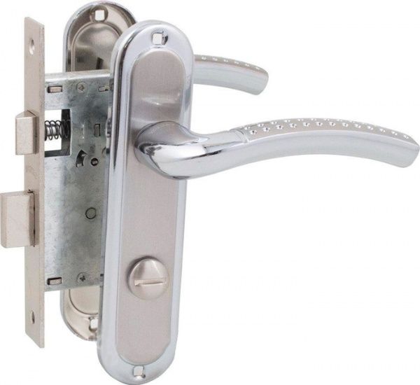 Комплект Bruno ручка Trendy + механизм 1251 BRN WC 62 мм матовый никель / хром