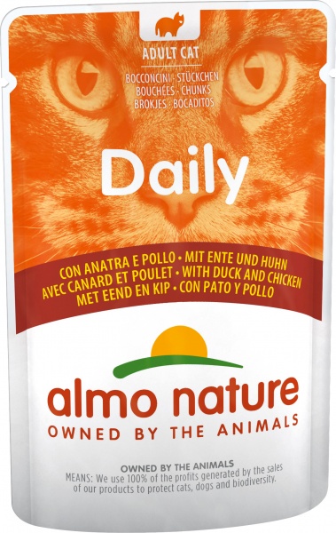 Консерва для кошек Almo Nature Daily Cat курица и утка 70 г