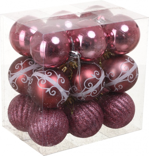 Набор елочных шаров Комплект № 26 d 60 мм 18 шт./уп.