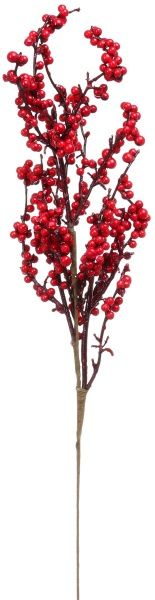 Декорація новорічна Гілка з червоними ягодами 60см EPI-A347496R 