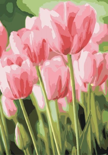 Картина по номерам Весенние тюльпаны Идейка 