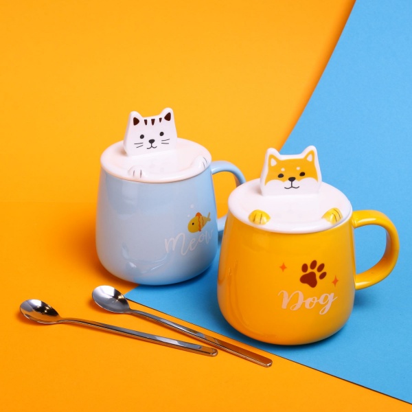 Чашка с крышкой Phone Break Blue 400 мл A0520-JZ20S08B Astera