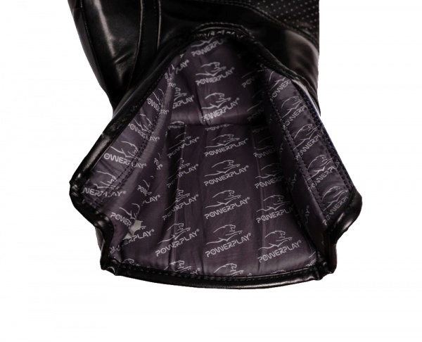 Боксерские перчатки PowerPlay 3106 р. 14 14oz черный с белым