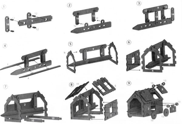Дерев'яний 3D-конструктор Зірка Знаряддя Таран 100729