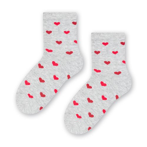 Носки детские для девочек Steven 14415 р. 26-28 светло-серый меланж 